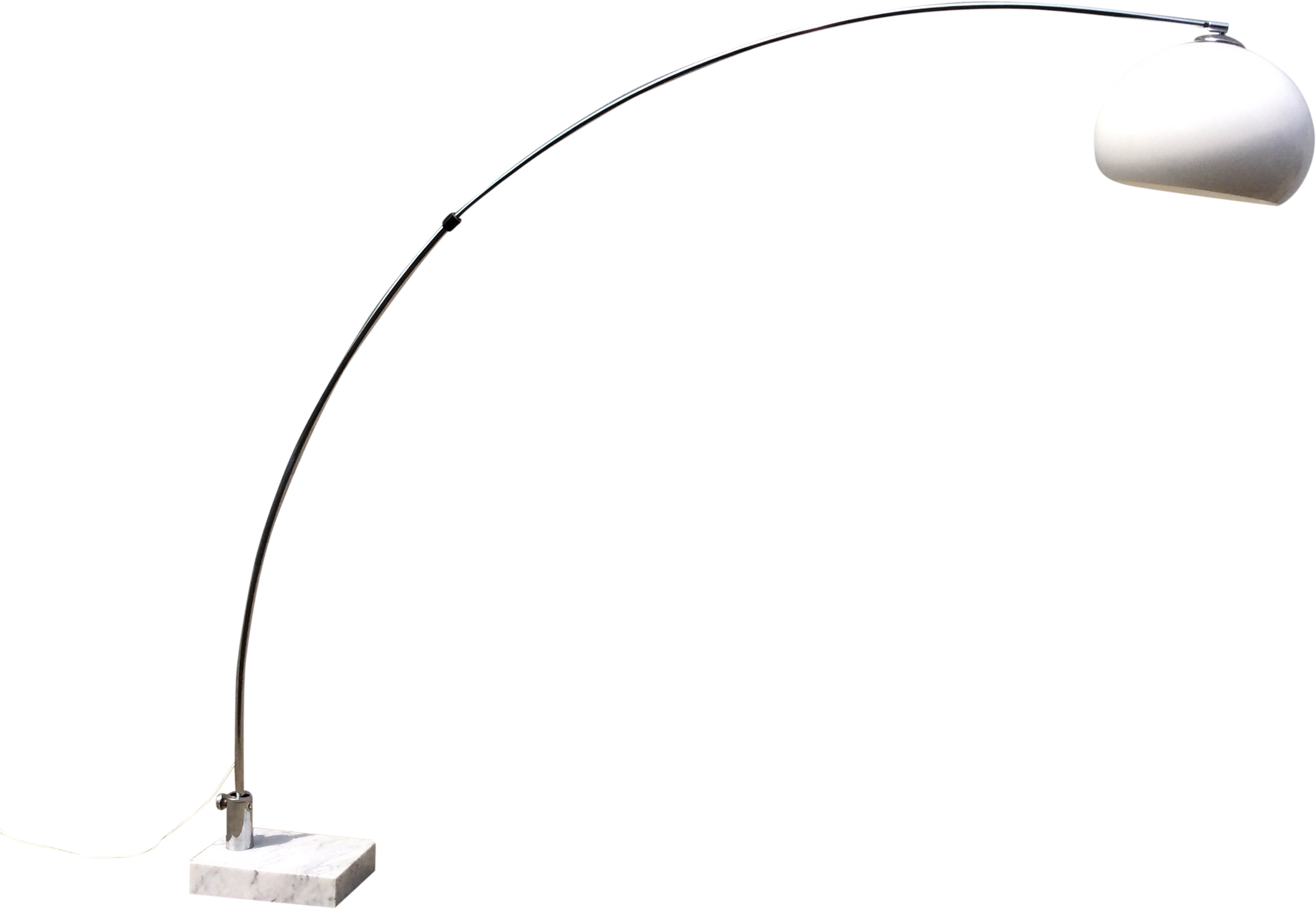 1970's Modern Arc Italian Floor Lamp Marble Base On - Lamp (2592x1936), Png Download