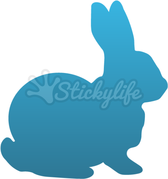 Rabbit Temporary Tattoo - Rabbit Black And White Png (940x587), Png Download