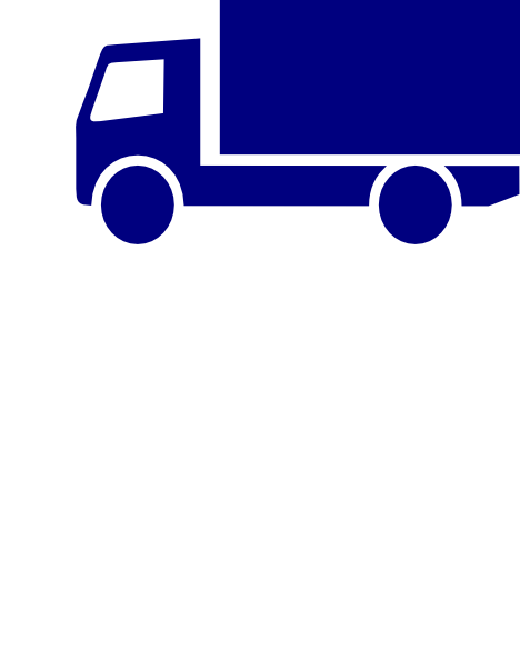 Dark Blue Truck Clip Art (468x593), Png Download