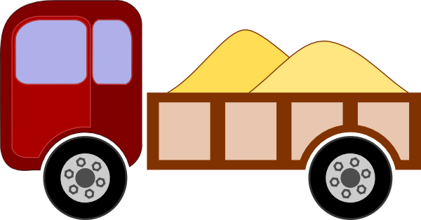 Toy Clipart Pickup Truck - รถ ดั้ ม การ์ตูน (600x314), Png Download