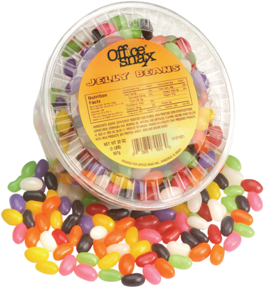 2 Lb Tubs/case - Jelly Beans Assorted Flavors 2lb Tub Case Pack 3 (420x480), Png Download