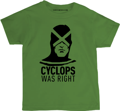 Comic Slouchy V-neck Cyclops Was Right (640x640), Png Download
