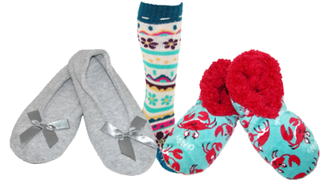 Slippers And Slipper Socks For Women - Women's Ballerina Slipper Socks (480x288), Png Download