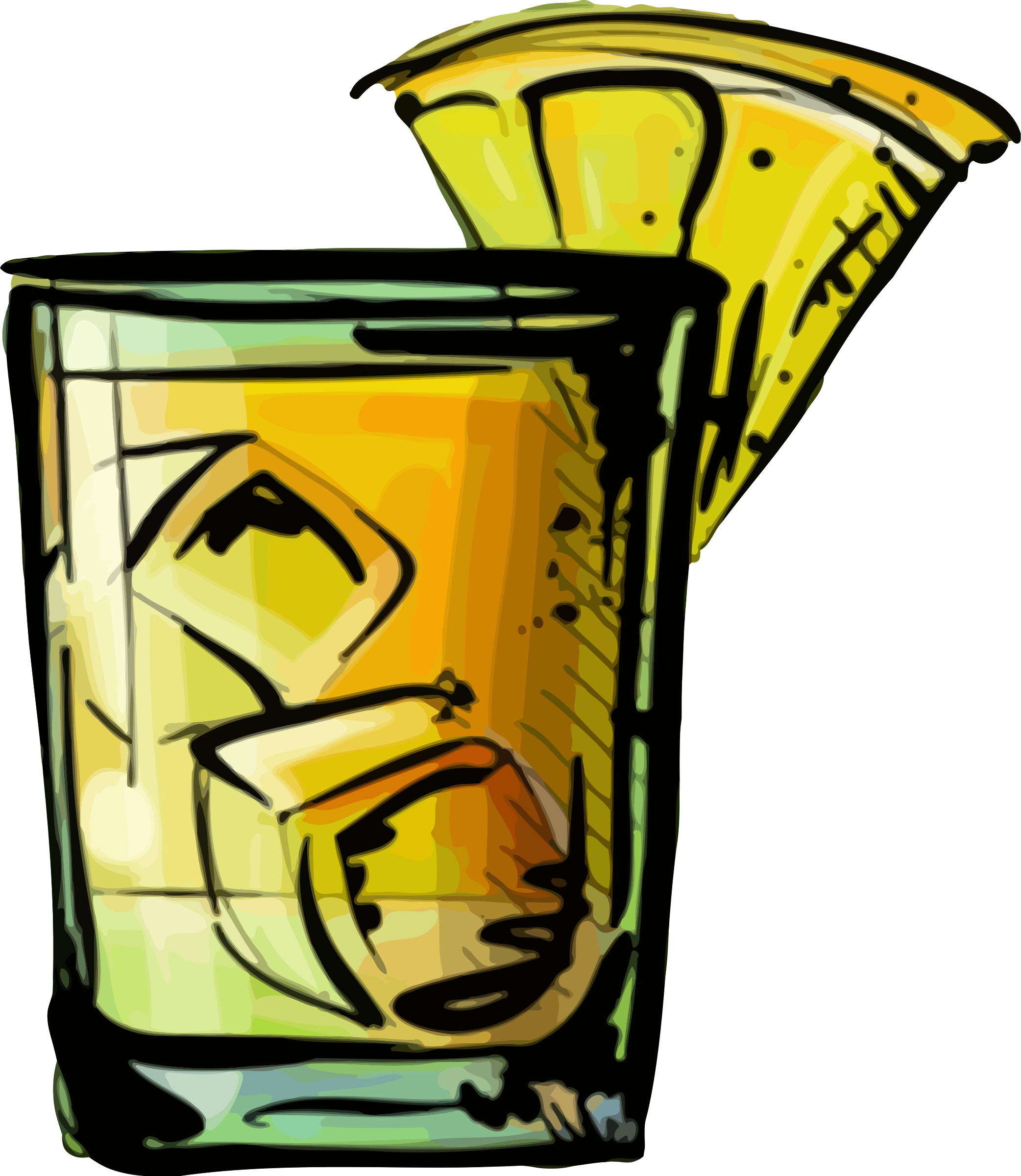 Big Image - Highball Glass Cocktail Glass Clipart (2084x2400), Png Download