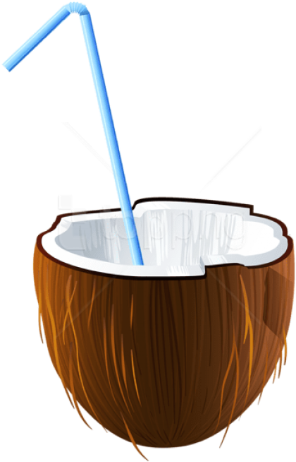 0, - Coconut Drink Clip Art (405x600), Png Download