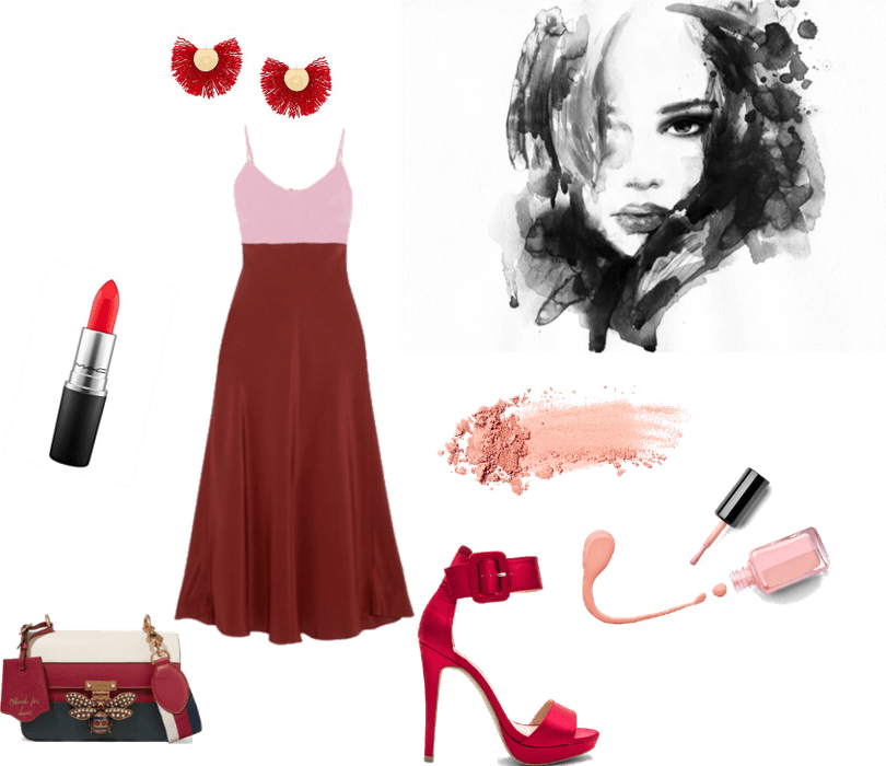 Coctail Party Dress - Art Print: Ismagilova's Beautiful Woman Face. Watercolor (810x700), Png Download