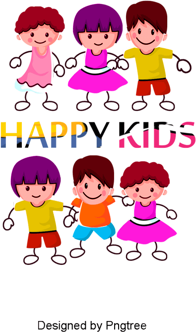 Happy Kids Vector Collection, Hand Painted, Boy, Girl - Psd (800x800), Png Download