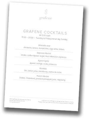 Grafene Cocktail Bar Manchester - Grafene (310x425), Png Download