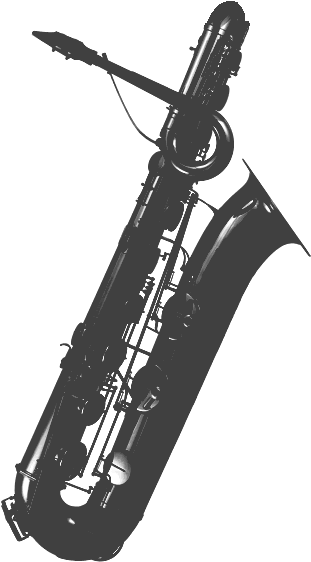 Bass Saxophone Npg (749x861), Png Download