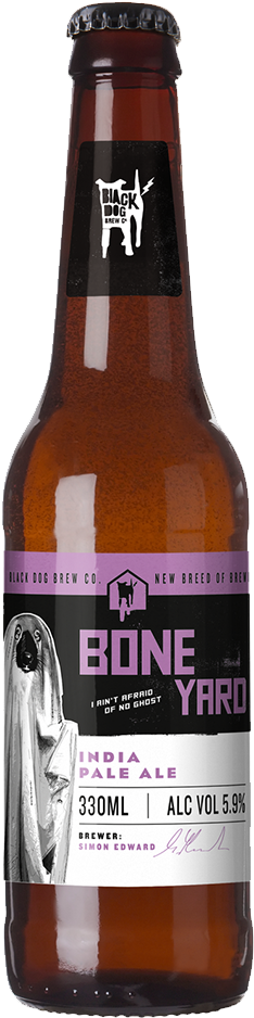 Bone Yard India Pale Ale - Black Dog Beer (540x1154), Png Download