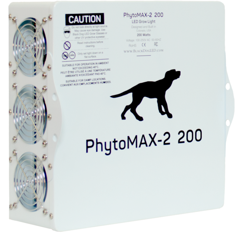 Pm2 200 Back Right - Black Dog Led Grow Phytomax 2 (800x800), Png Download