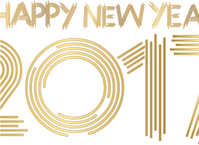 Happy New Year Clipart Gold - 新年 快樂 2017 Png (640x480), Png Download