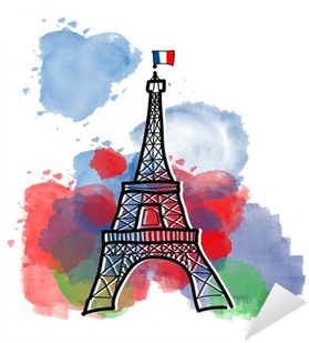 Vinilo Pixerstick Colores De La Torre Eiffel • Pixers® - Eiffel Tower (400x400), Png Download