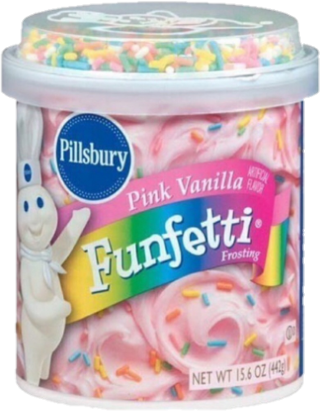 Png-trash Food And Beverage Png🍹🍕 - Pillsbury Funfetti Vanilla Frosting With Candy Bits (634x634), Png Download