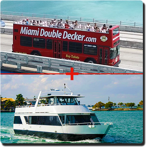 City Tour Boat Tour Combo - 305 Double Decker Miami (500x500), Png Download