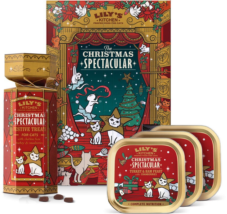 Christmas Spectacular Gift Set For Cats - Lily's Kitchen Cat Advent Calendar (1000x1000), Png Download