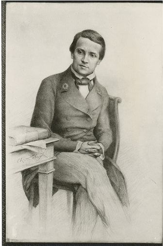 Louis Pasteur As A Young Man Biographies Famous People - Giclee Painting: Portrait Of Louis Pasteur, 61x41cm. (1366x506), Png Download
