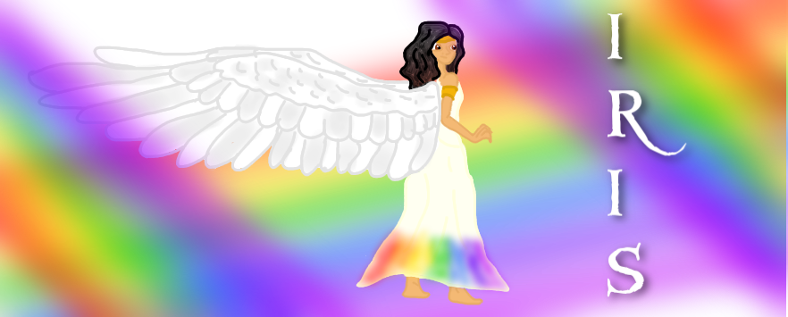 Iris Clipart Goddess - Goddess Iris (882x355), Png Download