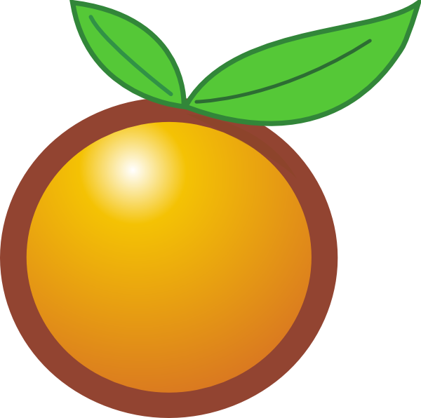 Orange Svg Png Clip Art At Clkercom Vector Online Royalty - Gambar Buah Jeruk Kartun (600x596), Png Download