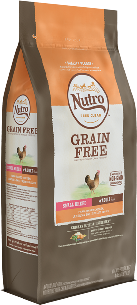 Grain Free Small Breed Adult Dry Dog Food Farm-raised - Nutro Puppy Grain Free (640x640), Png Download