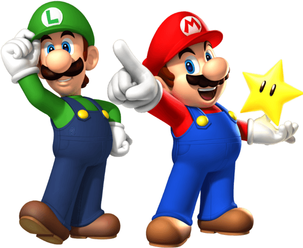 Mario And Luigi - Mario E Luigi Bros (625x544), Png Download