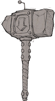 Troll-hammer - Illustration (400x400), Png Download