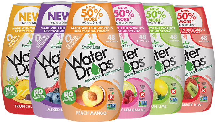 Sweetleaf® Water Drops™ - Sweetleaf - Water Drops Peach Mango - 2.1 Oz. (695x655), Png Download