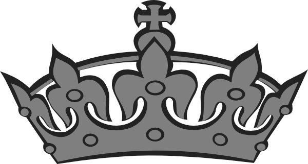 This Free Clip Arts Design Of Grey Crown - Crown And Wand Clip Art (600x321), Png Download