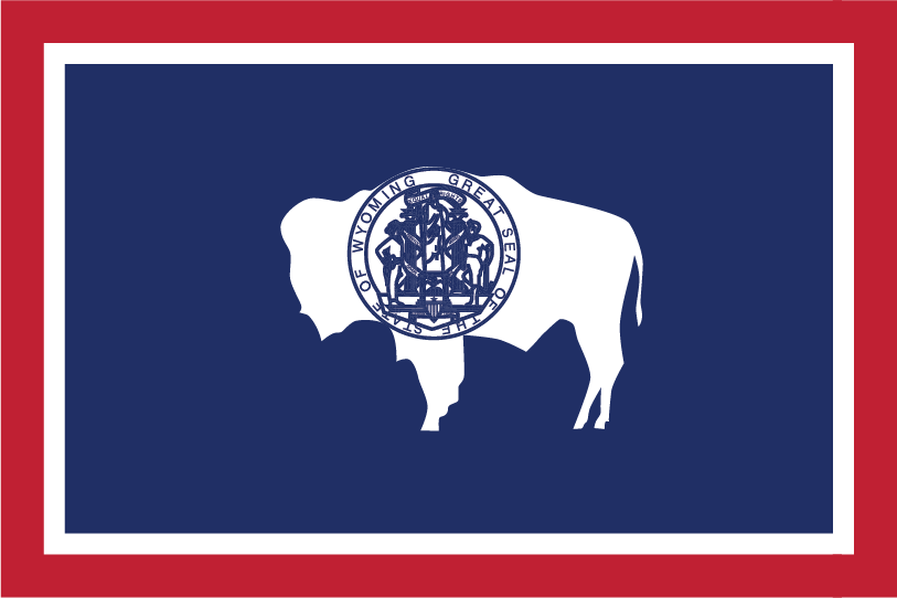 Wy - Wyoming State Flag (813x542), Png Download