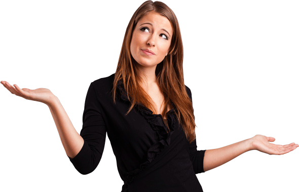 Free Woman Thinking Png - Responsável (590x379), Png Download