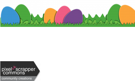 Eastern Egg Page Border - Digital Scrapbooking (456x456), Png Download