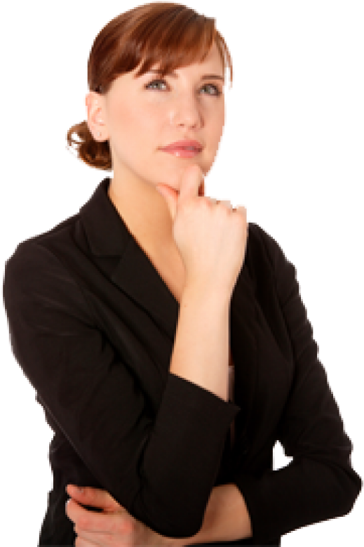 Thinking Woman Png Free Download - Woman Thinking (600x812), Png Download