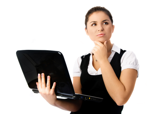 Business Woman Thinking - Business Woman Thinking Png Transparent (598x400), Png Download