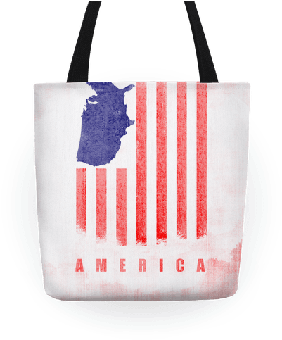 American Flag Tote - Baseball Tee (484x484), Png Download