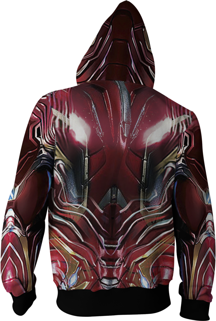 Iron Man Suit 3d Zip Up Hoodie Fullprinted Zip Up Hoodie - Iron Man (1024x1024), Png Download