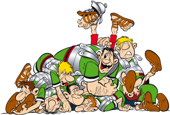 Astérix De A À Z - Asterix Et Obelix Et Les Romains (340x427), Png Download