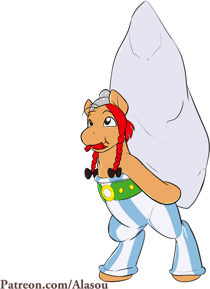 Alasou, Asterix, Menhir, Moustache, Obelix, Patreon, - Obelix (832x1024), Png Download