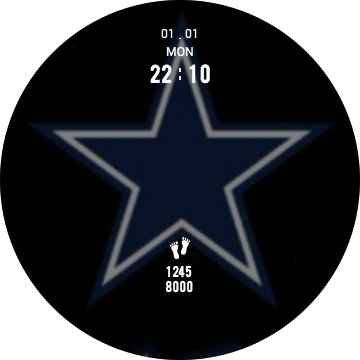 Cowboys Star Watch Face Preview (360x360), Png Download