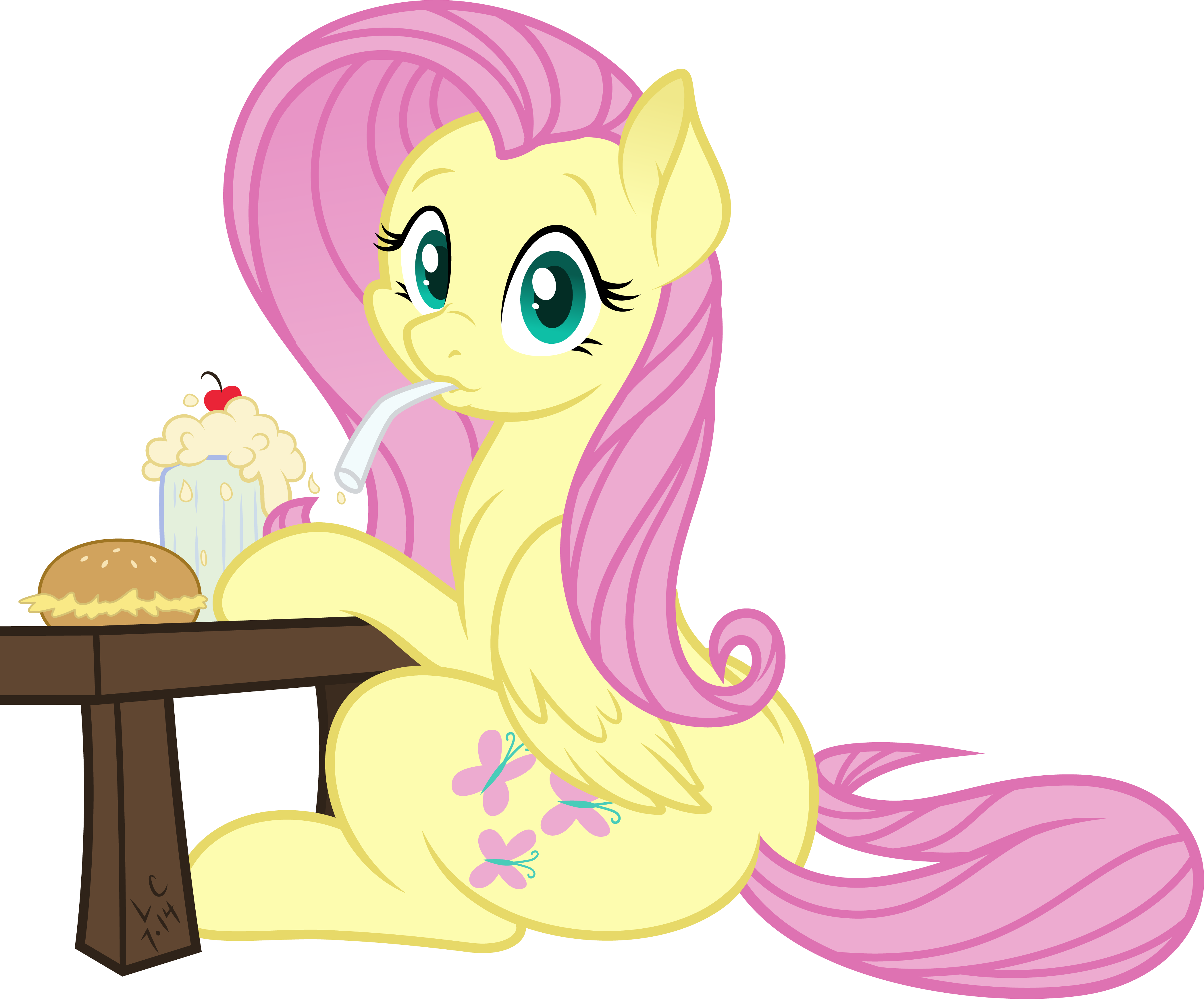 Pony Fluttershy Applejack Mammal Pink Vertebrate Fictional - Fluttershy (4191x3479), Png Download