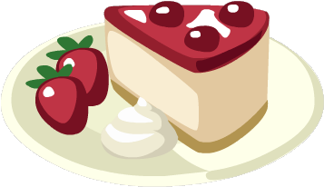 Strawberry Cheese Cake - Cheese Cake Cartoon Png (356x356), Png Download