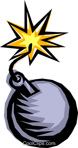 Explosão De Bomba Livre De Direitos Vetores Clip Art (252x480), Png Download