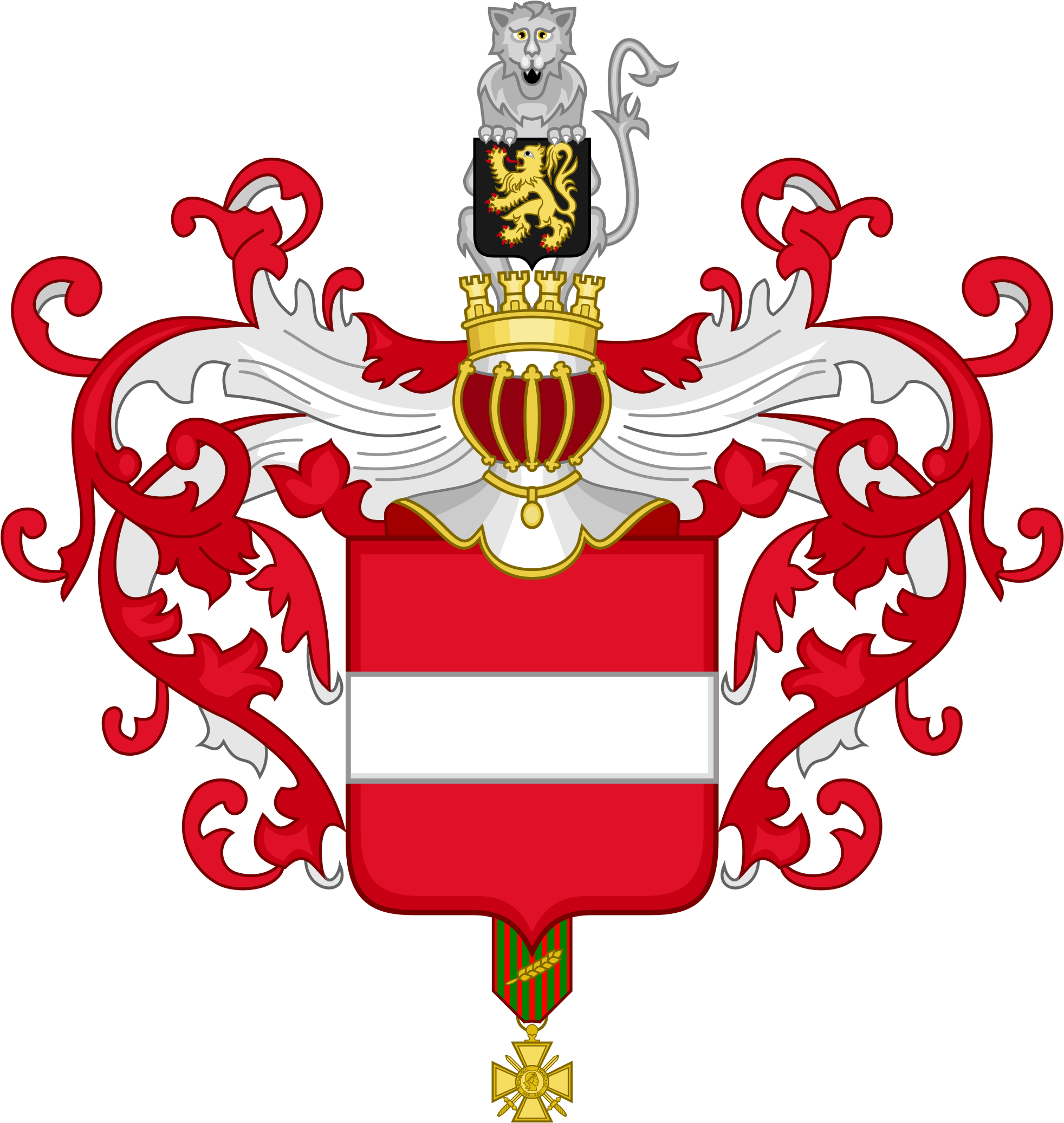 Unit Award[edit] - Leuven Coat Of Arms (2000x2108), Png Download