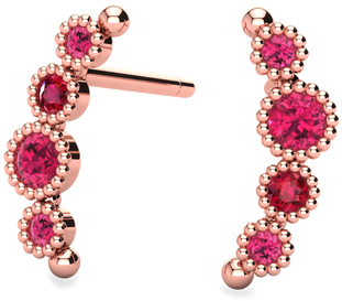 Ethical Rhodalite Garnet And Lab Grown Ruby Nature - Laura Preshong Ethical Fine Jewelry (350x350), Png Download