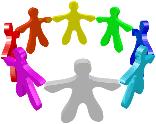 People Figures In Circle - Community Groups (640x533), Png Download