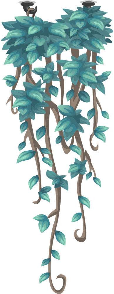 Creeper,hanging Plant,hanging,virginia Creeper,vine,ivy,garden, - Hanging Flower Vector Png (500x1000), Png Download