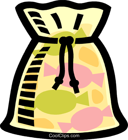Bag Of Candy Royalty Free Vector Clip Art Illustration - Things To Put On All About Me (439x480), Png Download