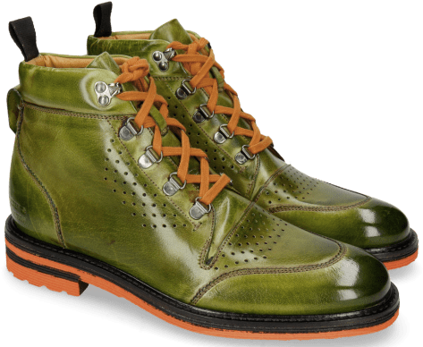 Ankle Boots Trevor 5 Ultra Green Laces Orange - Work Boots (477x477), Png Download