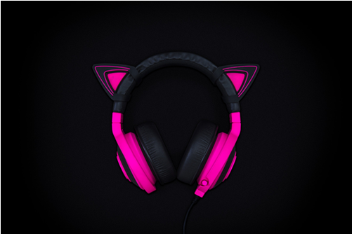 Kitty Ears For Razer Kraken - - Razer Kitty Ears Kraken (500x500), Png Download