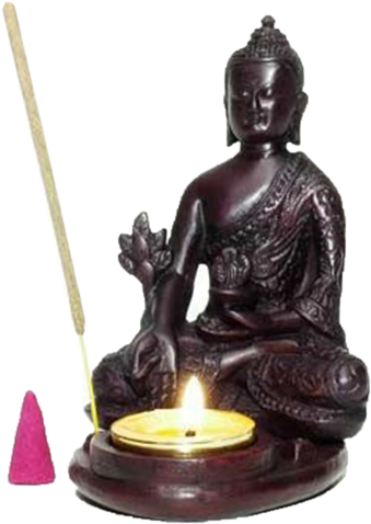 Buddha Resin Incense Stick/cone/candle Burner - Stone Incense Transparent Png (400x496), Png Download