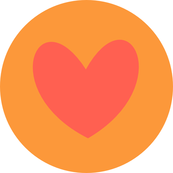 Coral Heart In Circle Png Clip Arts For Web - Heart (600x600), Png Download